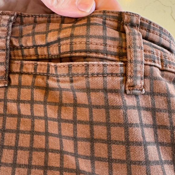Marine Layer Rust Plaid Cropped Pants - Picture 13 of 15